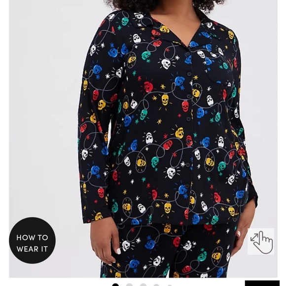 🆕🎄💀 SKULL HOLIDAY LIGHTS PJ SET🎄💀 - Picture 3 of 12